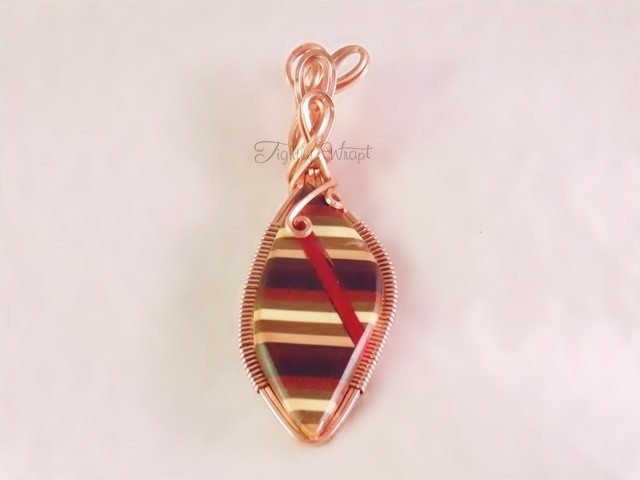 Earth-toned with Red Stripe "Thomsite" Pendant