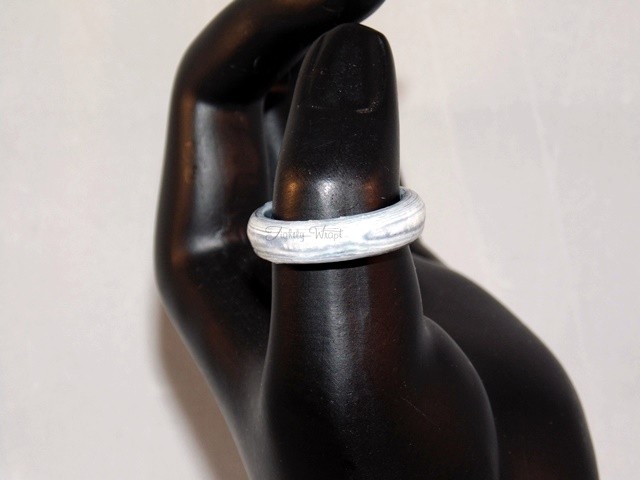 Gray and White Thomsite Ring (Size 8 1/2)