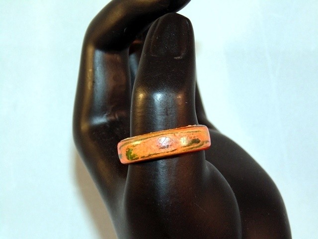 Orange and Green Thomsite Ring (Size 12)