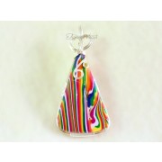 "Acid Rainbow" Pendant (Sterling Silver-filled Wire)
