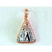 "Acid Zebra" Pendant (Copper Wire)