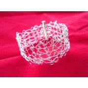 Sterling Silver Crocheted Bracelet