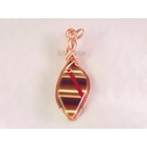 Earth-toned with Red Stripe "Thomsite" Pendant