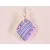 Shades of Blue and Pink Pendant (Sterling Silver-filled Wire)